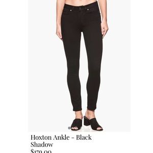 PAIGE DENIM HOXTON ANKLE skinny black pant size 27